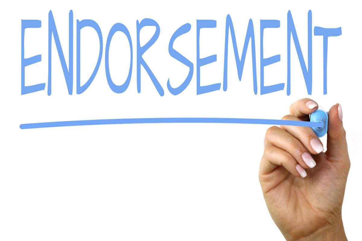 endorsement meaning in urdu